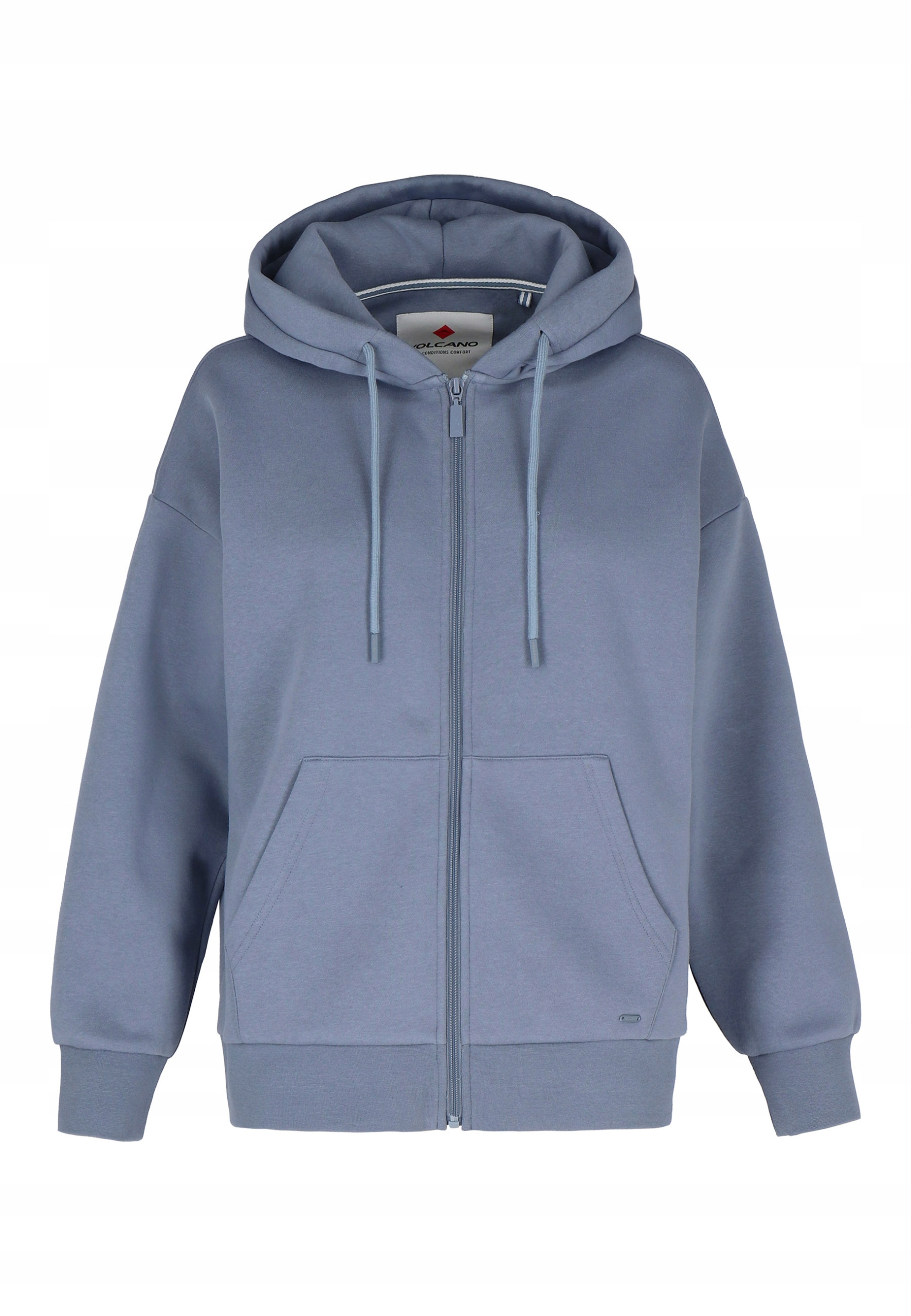 Dámská Rozepínací Mikina S Kapucí Oversize Modrá Volcano B-lomy 3XL