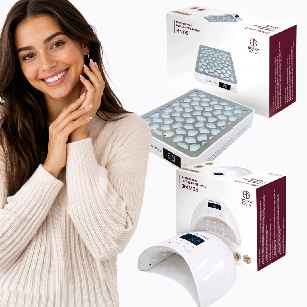 Zestaw Lampa Do Paznokci Uv/led Kasetowy Pochłaniacz Pyłu Boska Nails