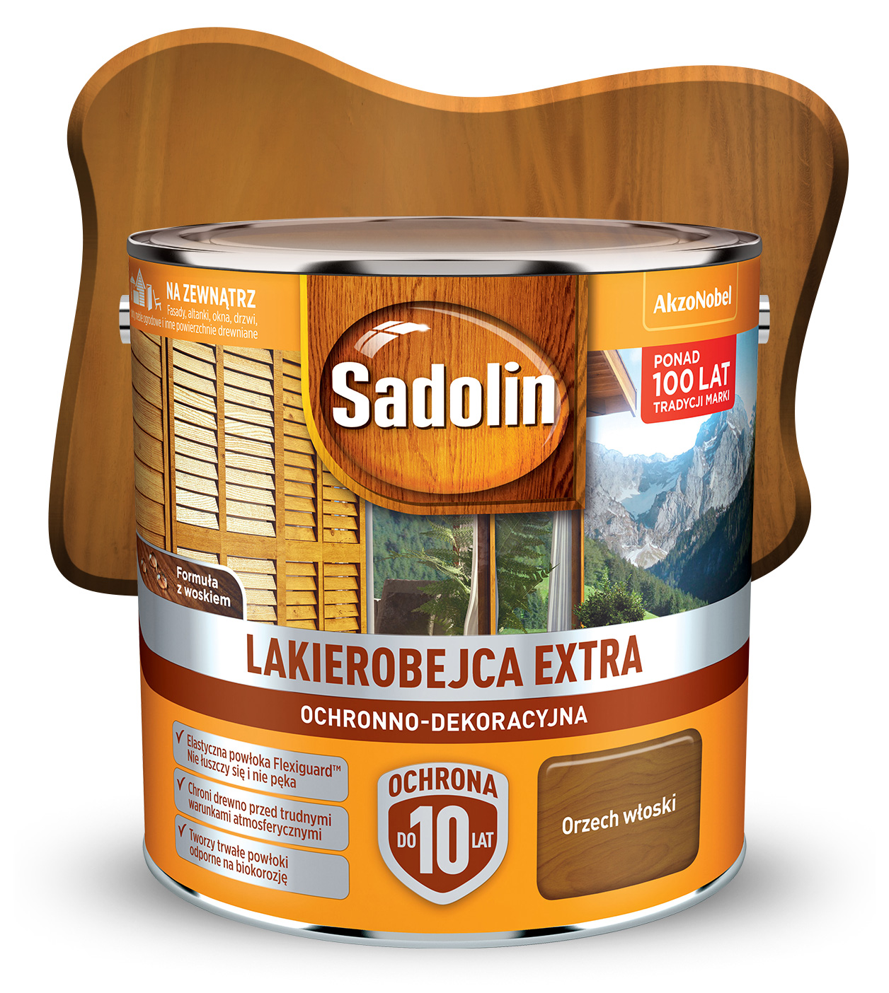 rozpuszczalnikowa Lakierobejca Extra Sadolin Orzech Włoski 2,5 L