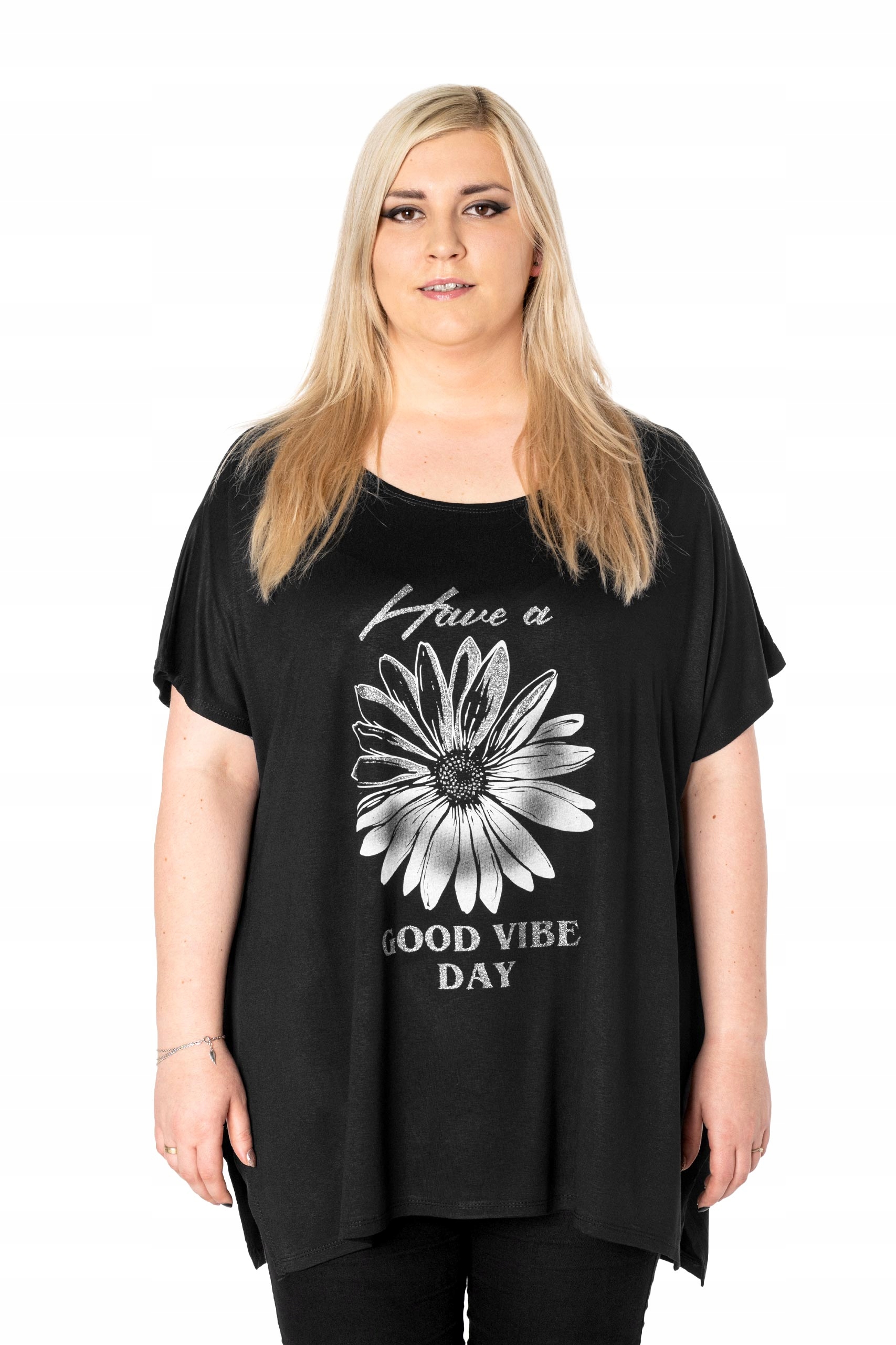 

Duża Długa Bluzka Damska Tunika Oversize 643-1