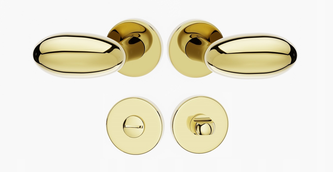 dverové gombíky Uovo Ro zlaté Wc rozety
