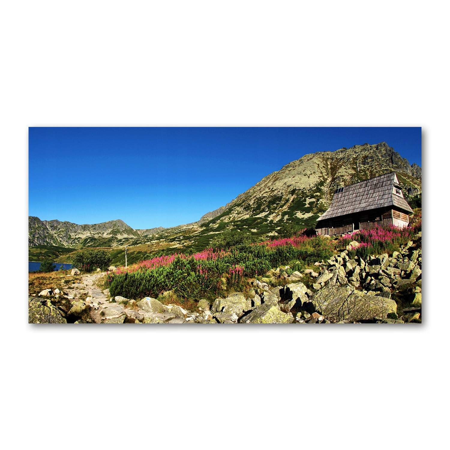 

Foto obraz szkło akryl Bacówka w dolinie 120X60 cm