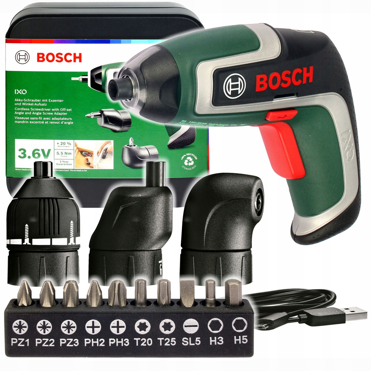 

Wkrętarka Ixo 7 Bosch 10 Bitów 3 Adaptery