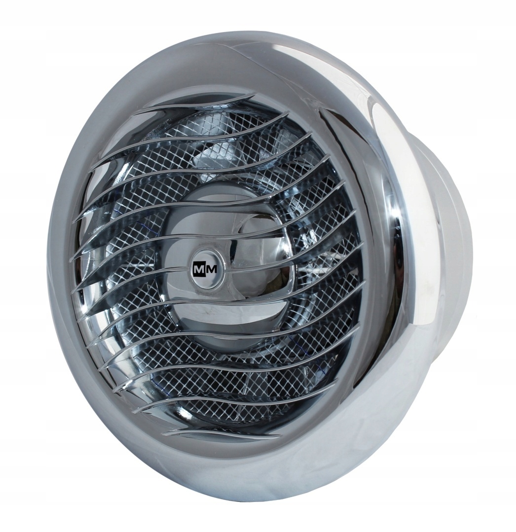 Chromovaný koupelnový ventilátor Luxury Standard Ø100 mm