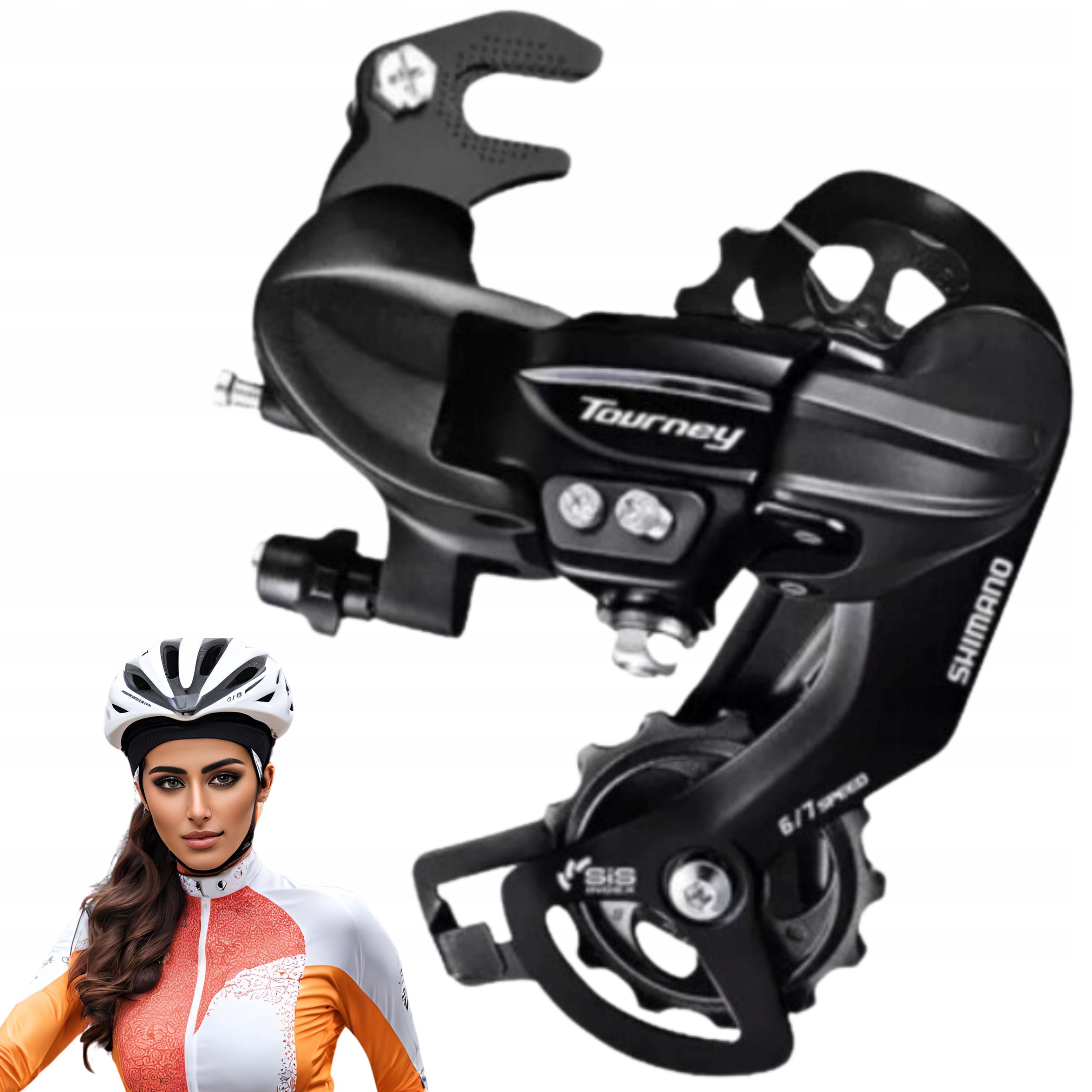 Przerzutka Shimano Tourney RDTY300B 6/7s Niezawodność do Trekkingu i Miasta