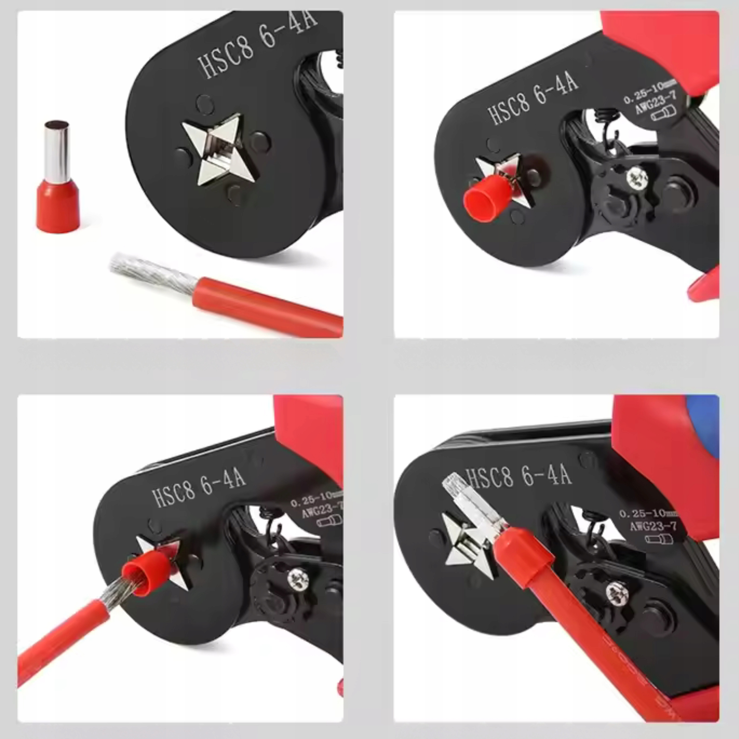 ZACISKARKA DO KONEKTORÓW Szczypce zaciskowe PRZEWODÓW KABLE 1200 tulejek Marka AMIKU