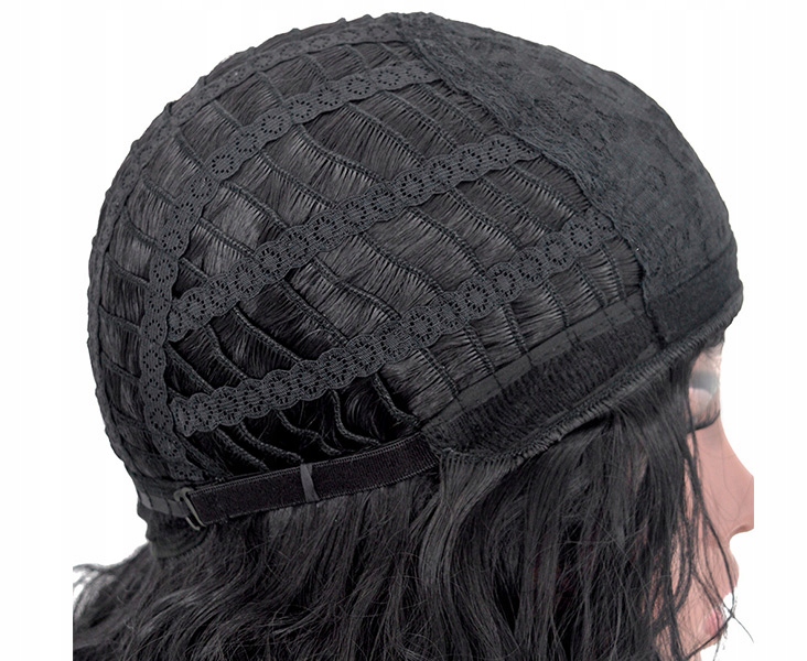 PERUKA DAMSKA WŁOSY DŁUGIE CZARNE FALE SZTUCZNE SYNTETYCZNE 70 CM BRUNETKA Płeć kobieta