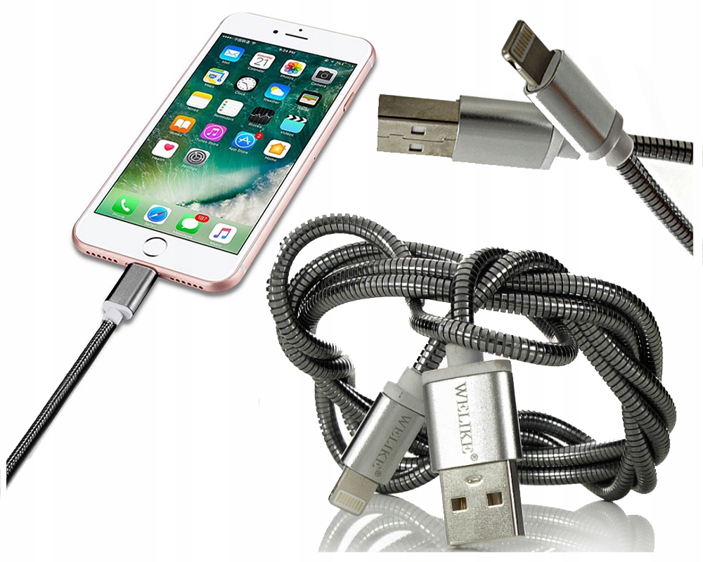 

Kabel Pleciony do ładowania iPhona iPada iPoda