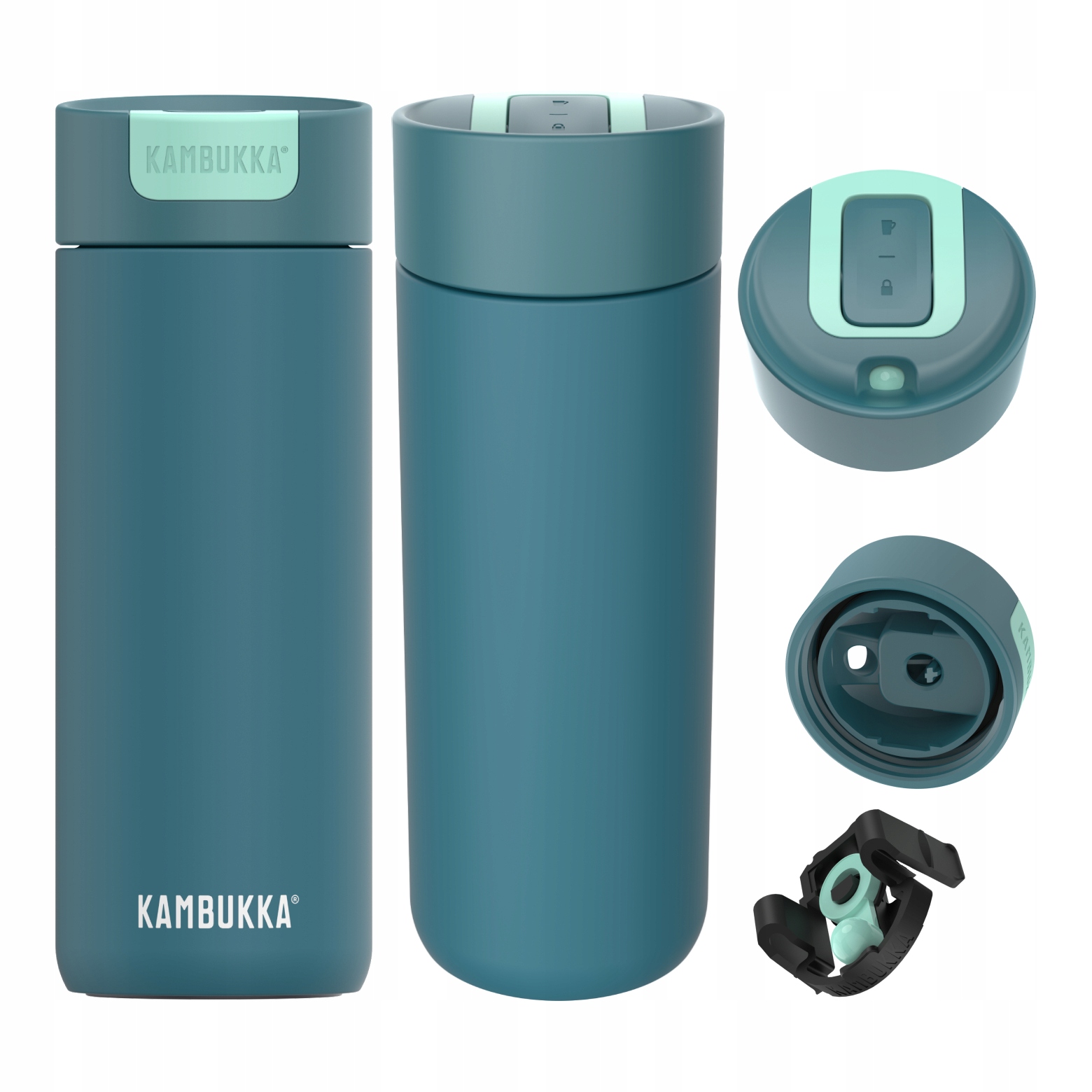 Kubek termiczny na kawę, herbatę Kambukka Olympus 500ml Peacock Blue