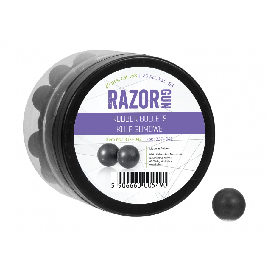 Kule gumowe RGun 68 kal. .68 20 szt. do Umarex T