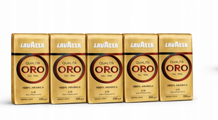 Levně Mletá káva Lavazza Qualità Oro 5×250 g 100% Arabica 1,25 kg