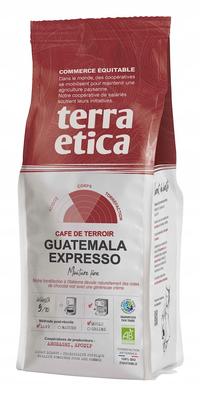 Levně Mletá Káva Arabica 100 % Espresso Guatemala Fair Trade Bio 250 g Terra