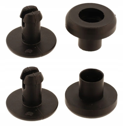 Nity plastikowe czarne 5mm - 4 szt.
