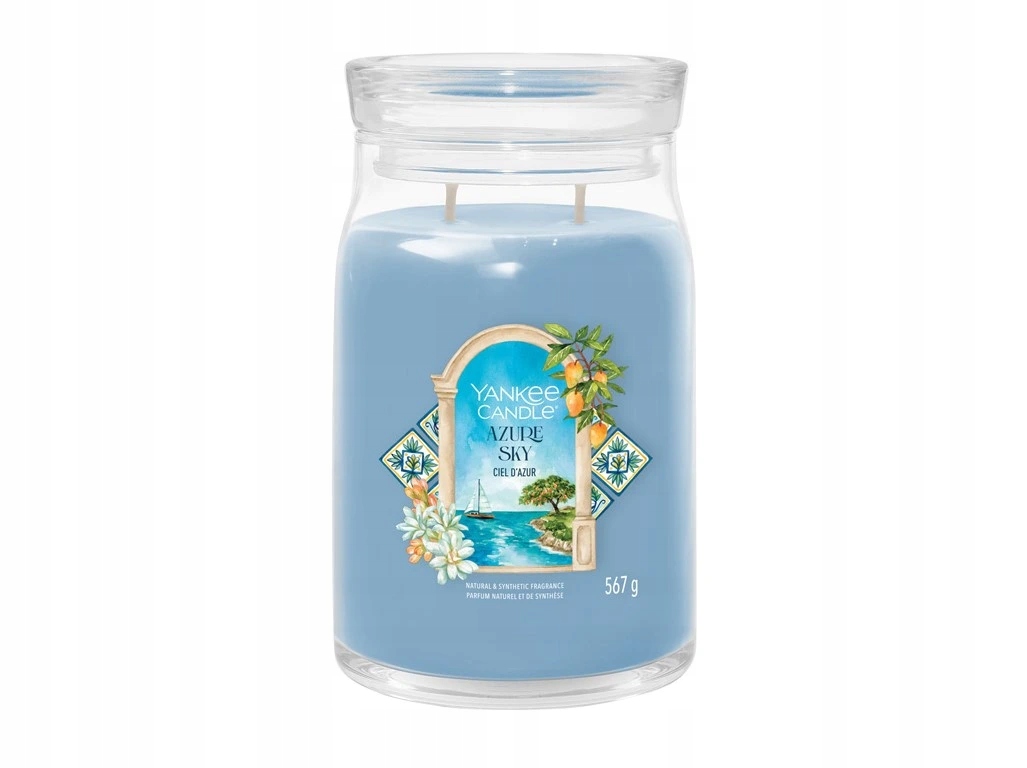 Yankee Candle vonná svíčka Signature ve skle velká Veľká Azure Sky 567g