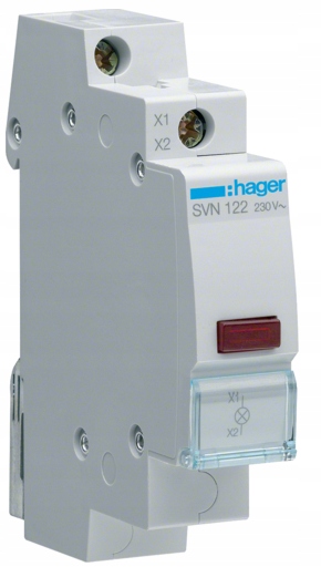 

Hager Lampka modułowa Led czerwona 1F 230V SVN122