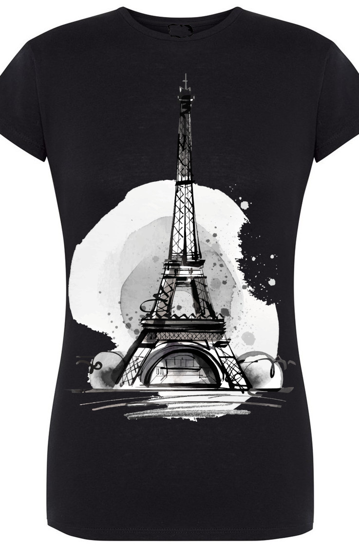 

Paryż Wieża Eiffla Damski T-Shirt Modny Rozm.S