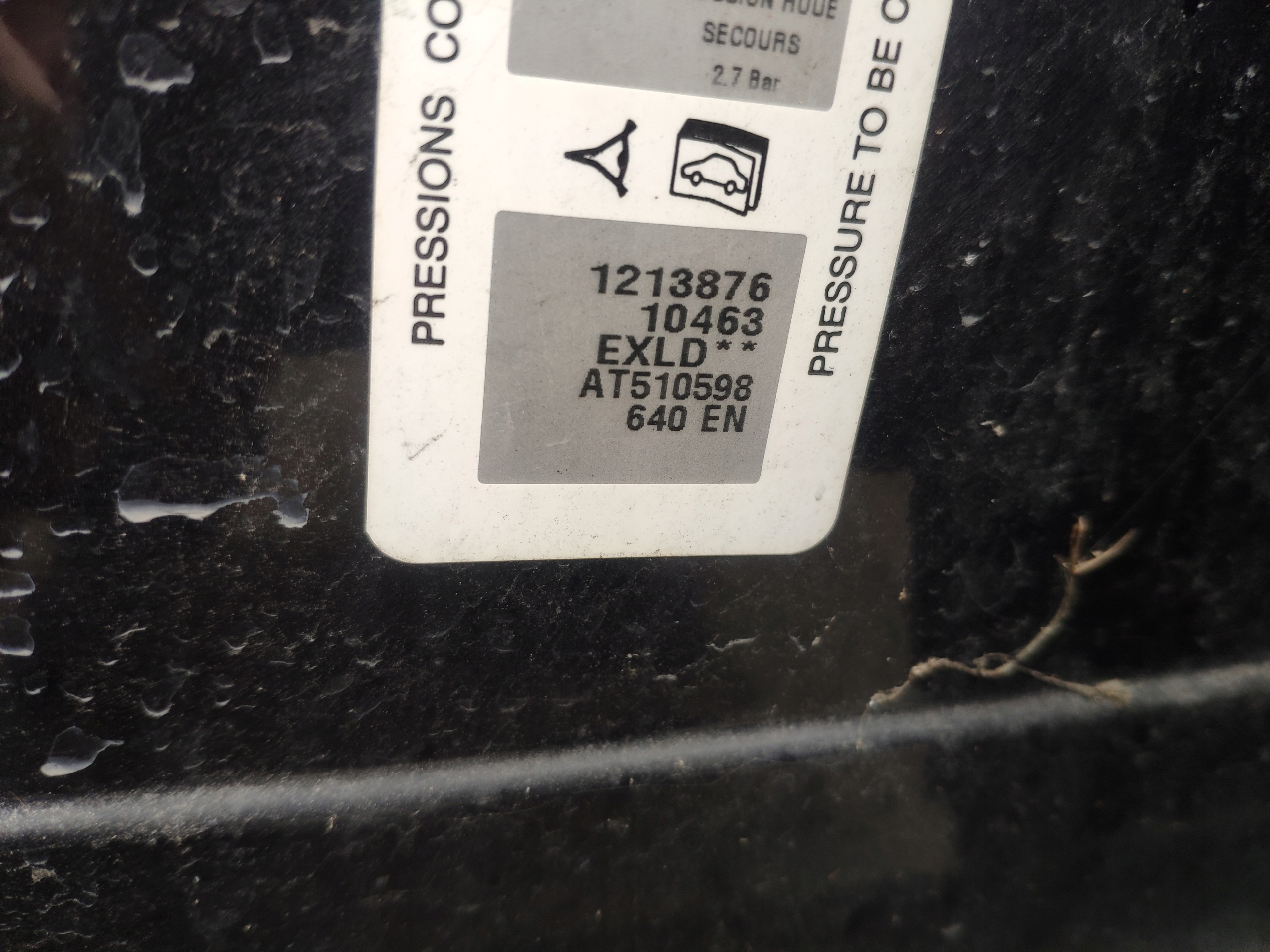 CITROEN C3 PICASSO door rear part right EXLD lift lock window