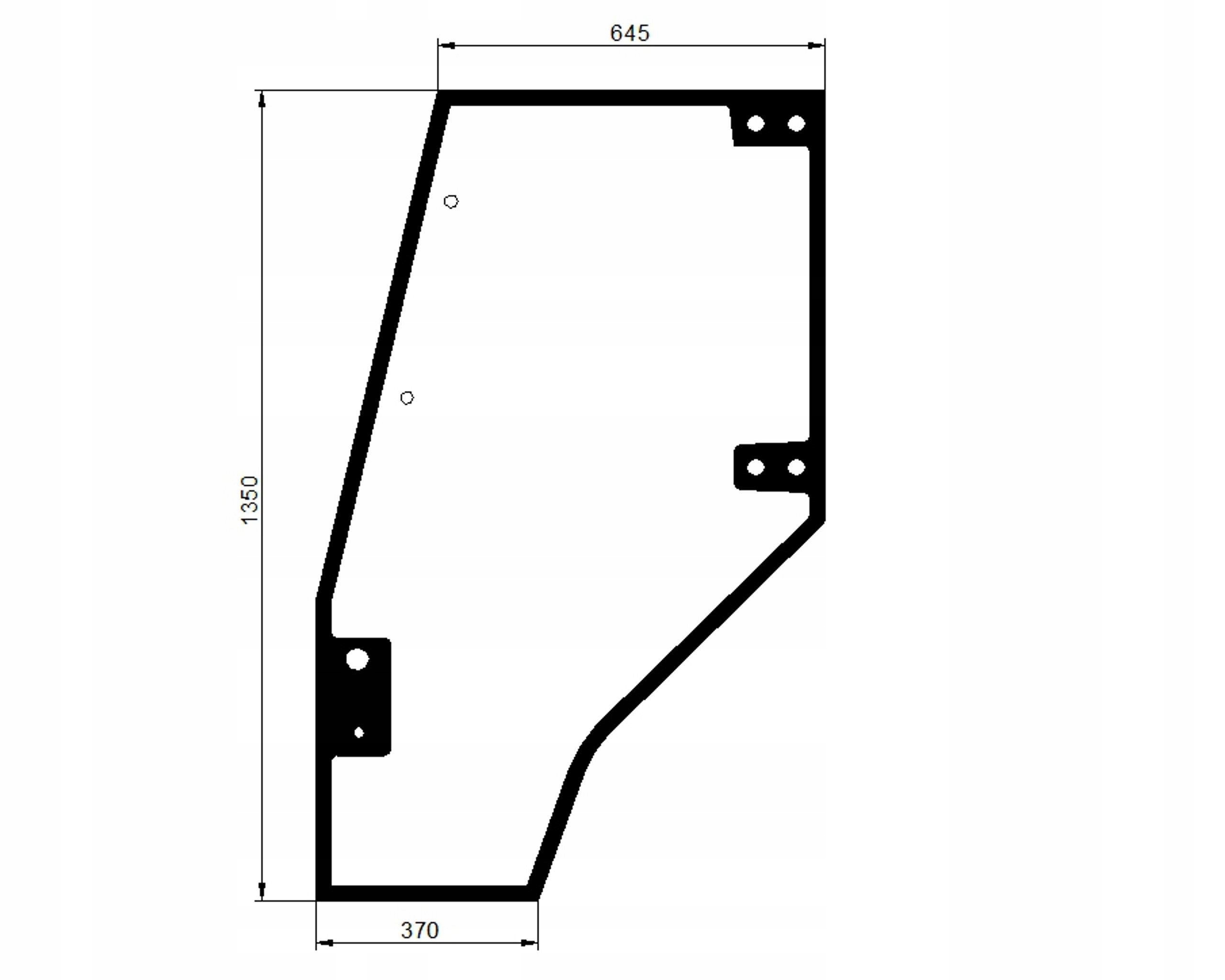 čelní sklo pro traktoru Deutz-Fahr dveře levé 04400342