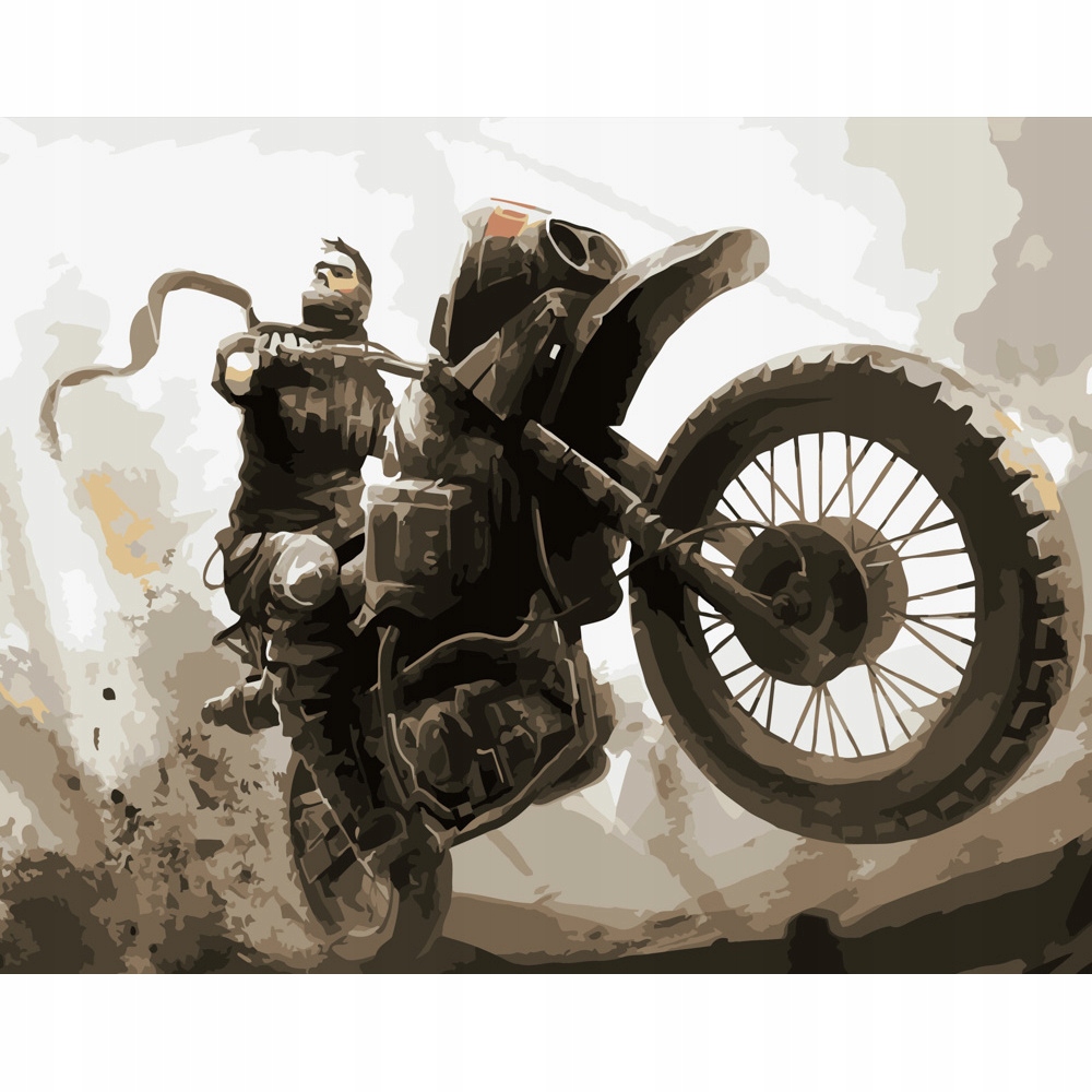 Extrémní jízda na motorce malování podle čísel 40x50, Off-Road Akce