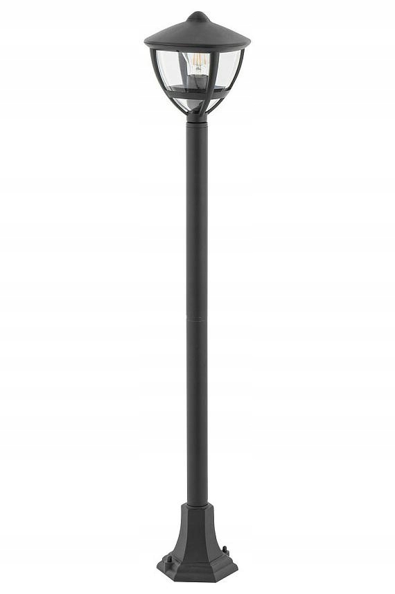Stojacia záhradná lampa Amelia čierna sklenená 1xE27 IP44 100 cm