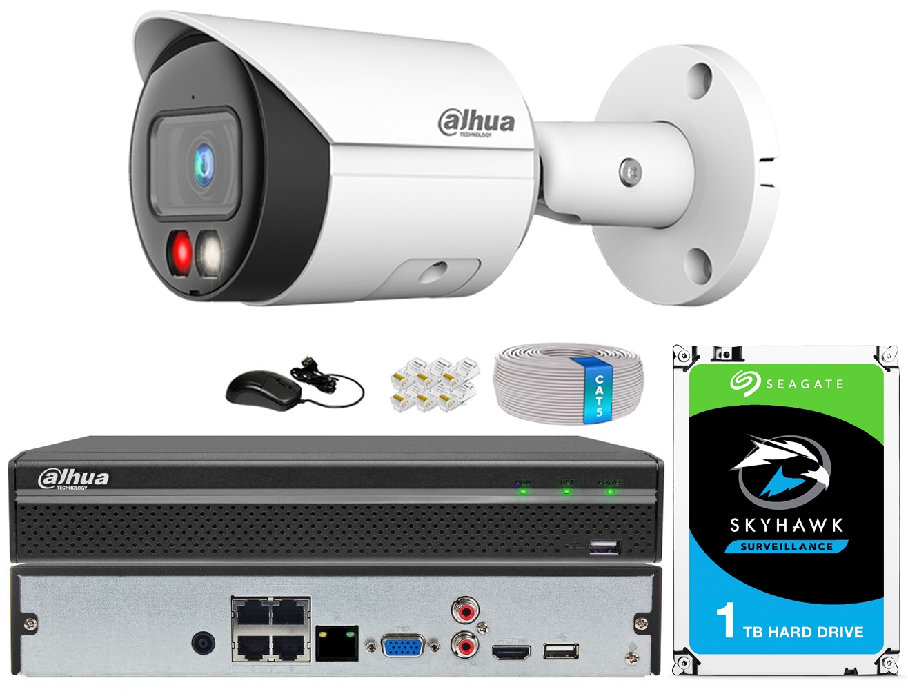 Sada Ip monitorovania pre rozšírenie 1 8Mpx Ir/led kamera rekordér 4CH