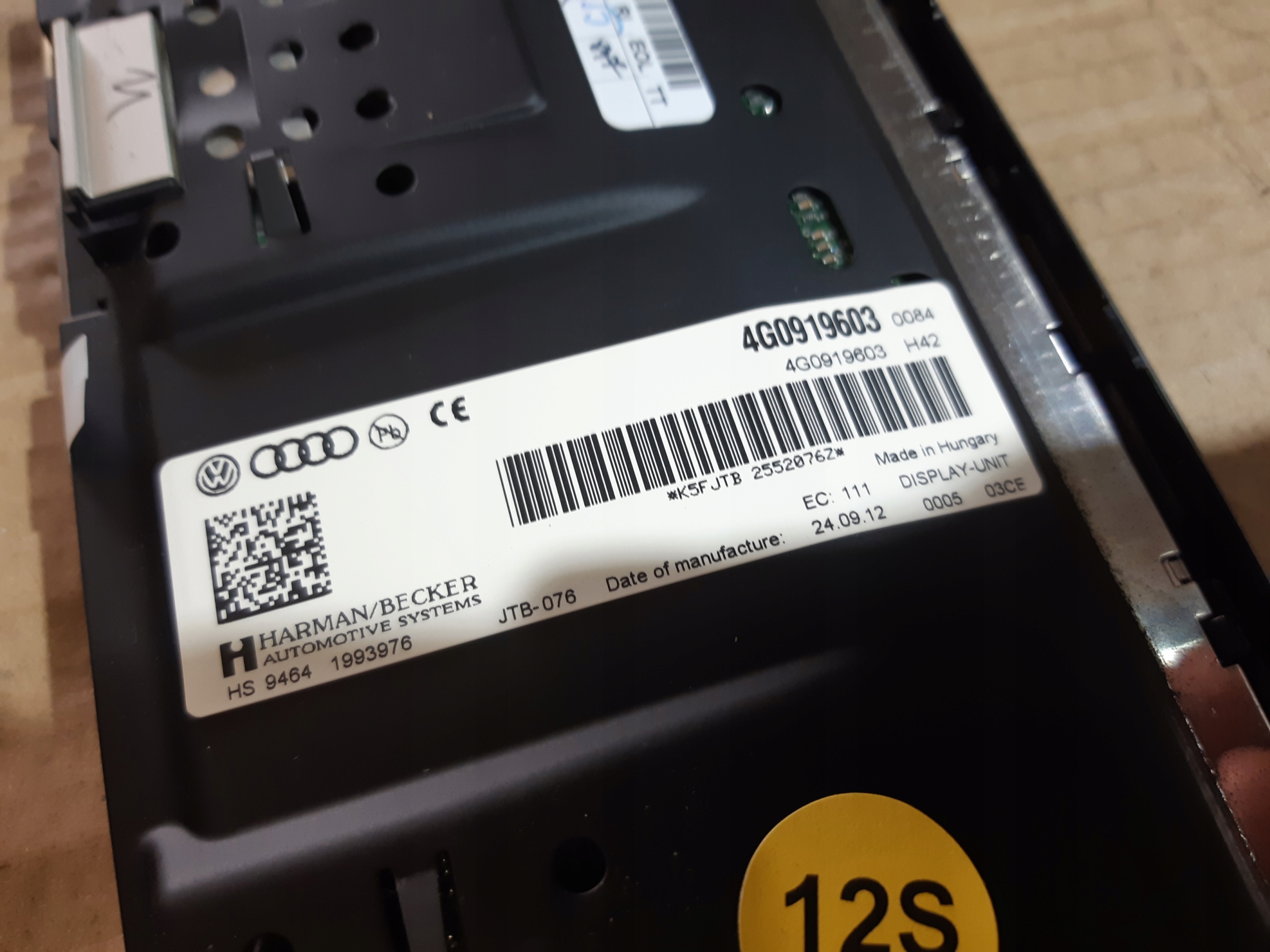 AUDI A6 C7 A7 display LCD MMI navigation devices 4G0919603
