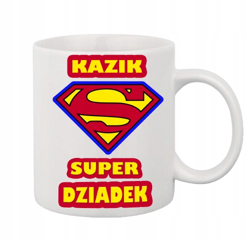 КРУЖКА SUPER ДЕДУШКА В ПОДАРОК ПОДАРОК + ИМЯ