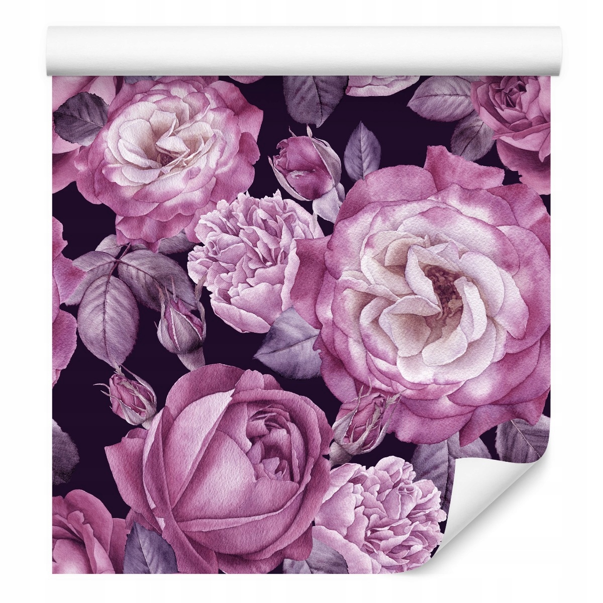 Tapeta do ložnice malované růže Pivoňky příroda