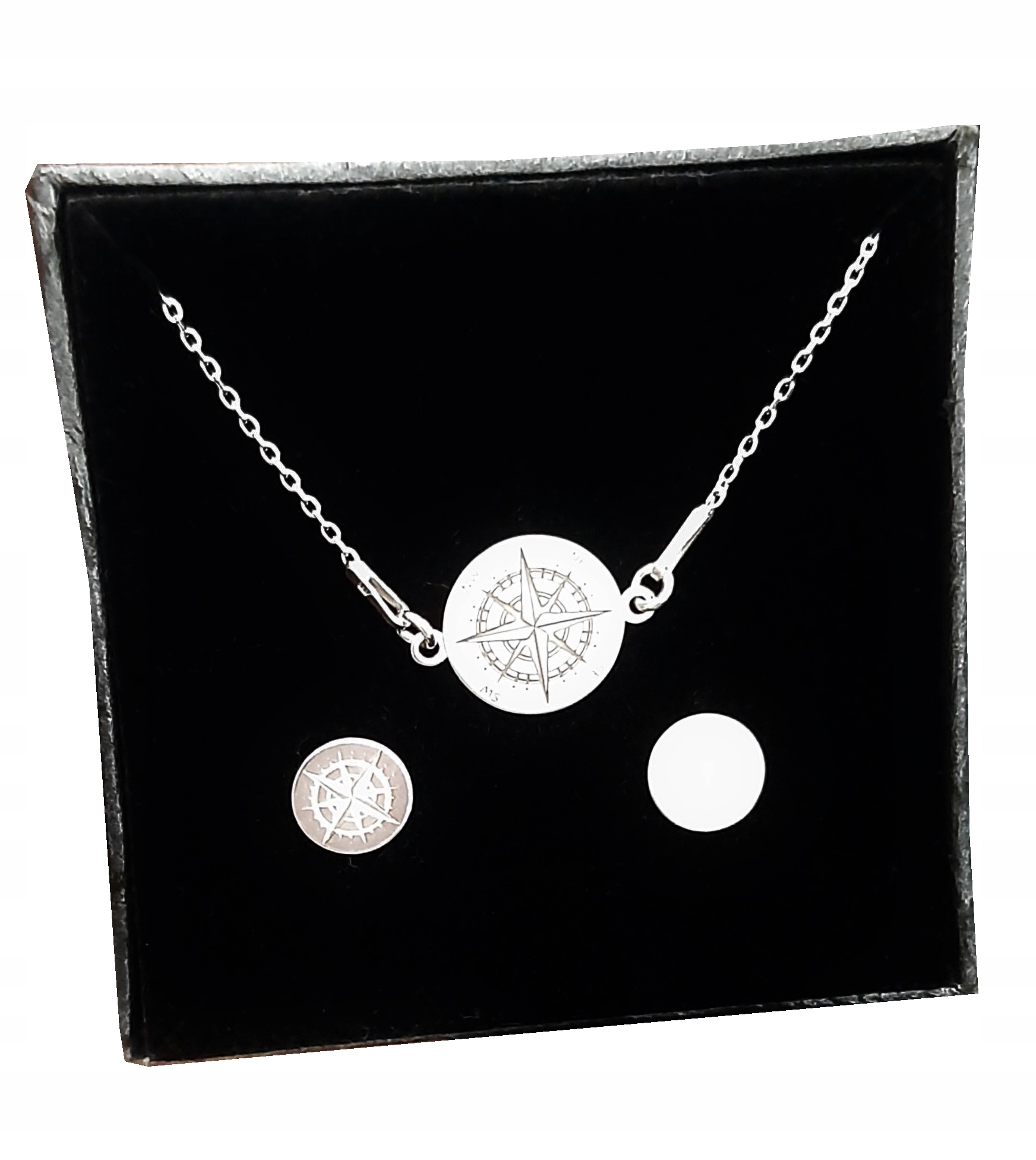 Stříbrný Komplet 925 Růže Větrů Nesw Gravírování