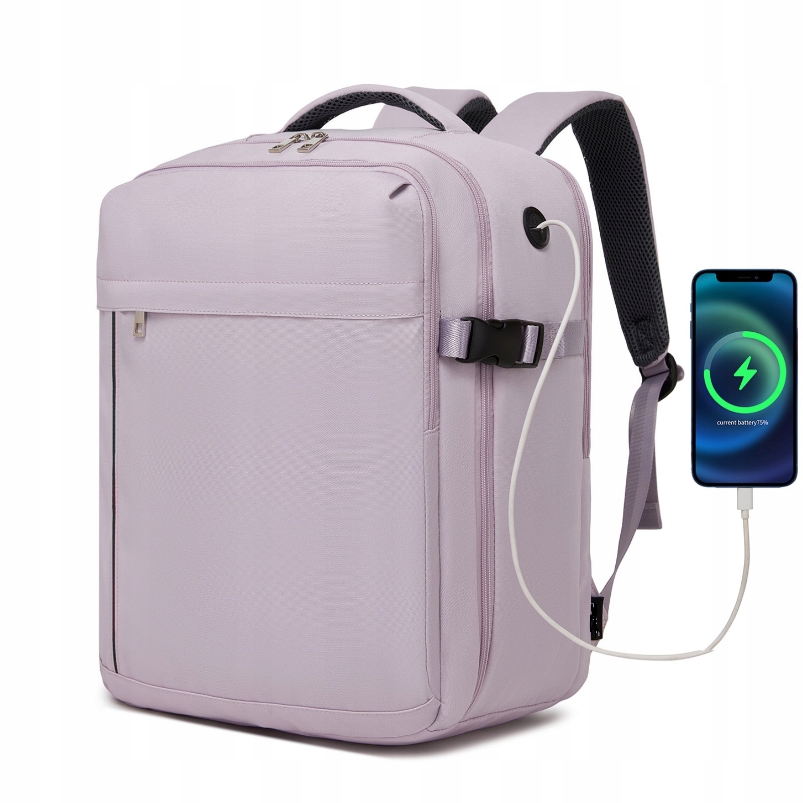 Plecak torba do samolotu bagaż podręczny 40x30x20 Ryanair Lawendowy Rosso