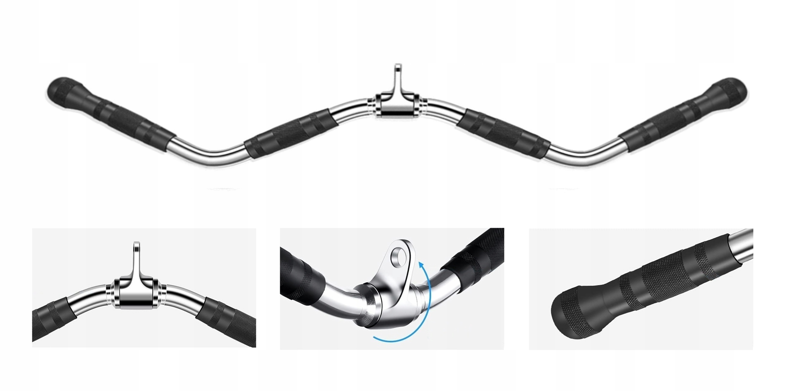 Ocelový lomený držák pro vytahování, dlouhý 76 cm