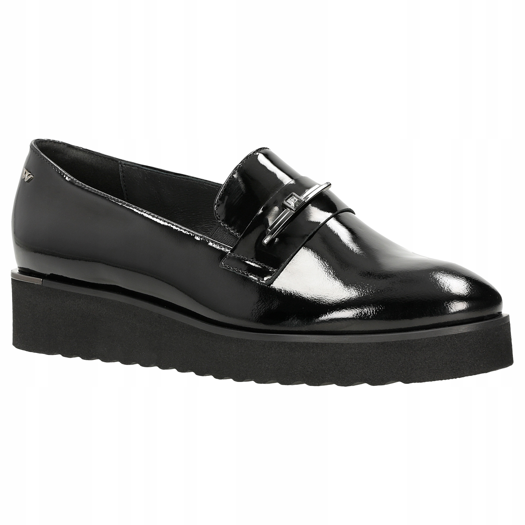 Półbuty damskie loafersy Wojas czarne r. 38