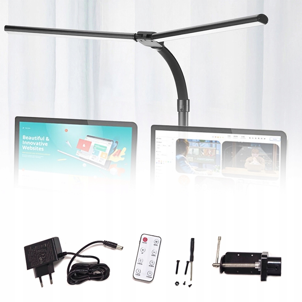 Stolní lampa Kreslící dvouramenná nastavitelná pro výuku práce černá