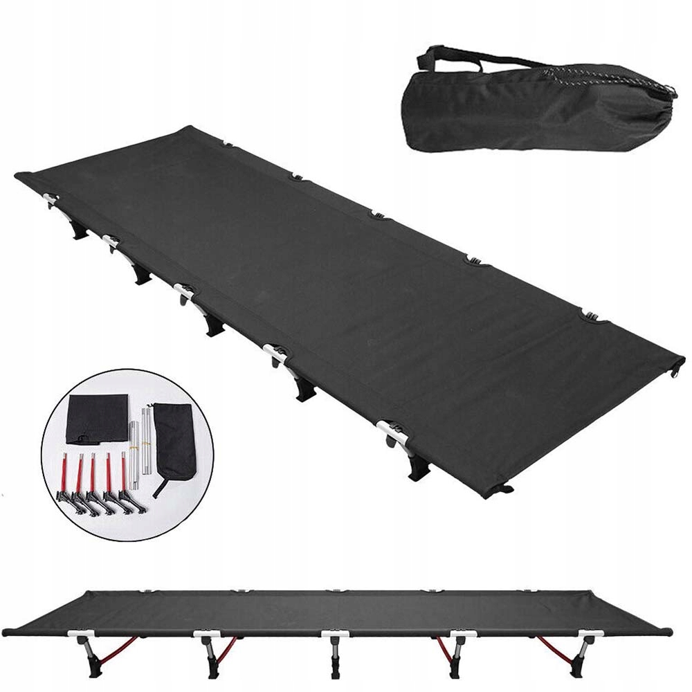 Polní Turistická Kempingová Skládací Postel Lehátko Přenosná 190x66x14.5 cm