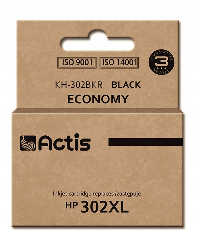 Actis KH-302BKR Inkoust (náhradní inkoust Hp 302XL F6U68AE; Premium; 15 ml; černý)