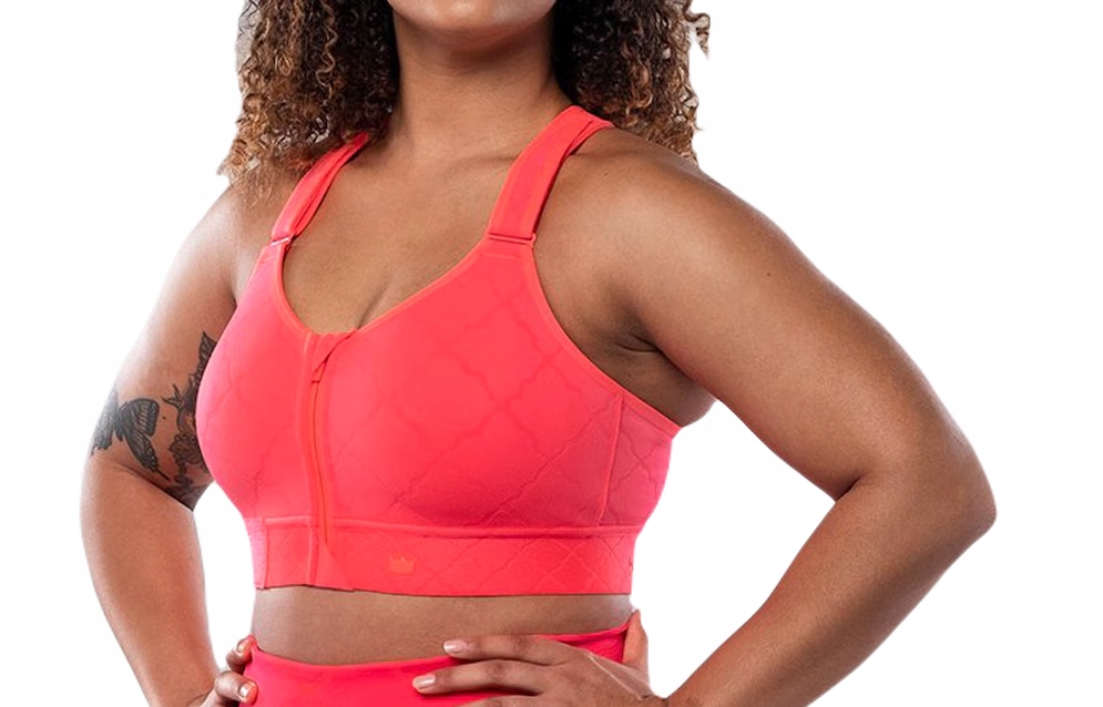 Biustonosz Sportowy Shefit Czerwony Regulowany Ćwiczenia Siłownia Gym R.4XL