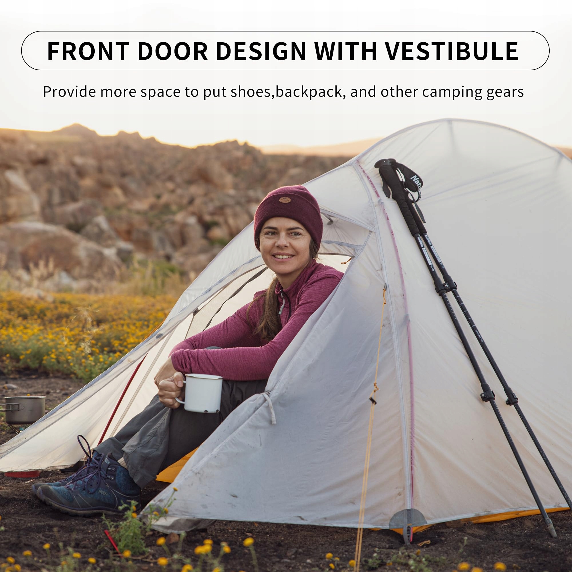 NATUREHIKE Cloud Up 2 Namiot Ultralekki 2 Osoby 3-4 Sezony Camping — miniatura 6