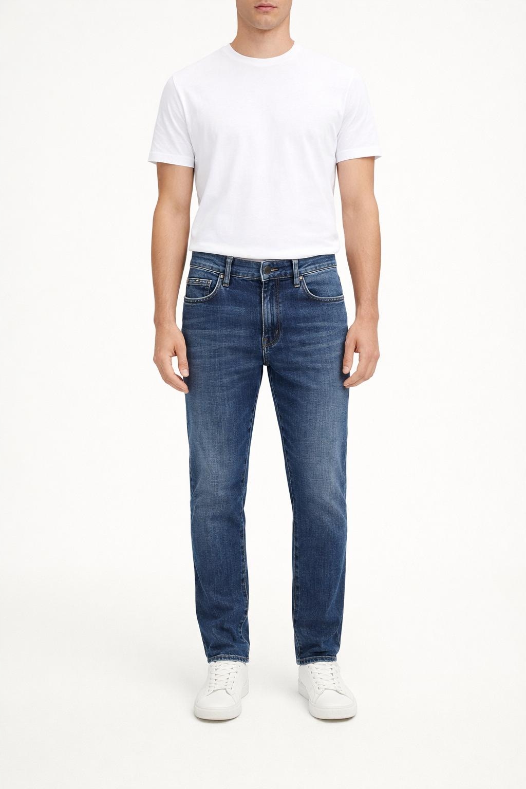 Pepe Jeans Modré Pánské Rovné Džíny S Oděrkami 33/34 Awa