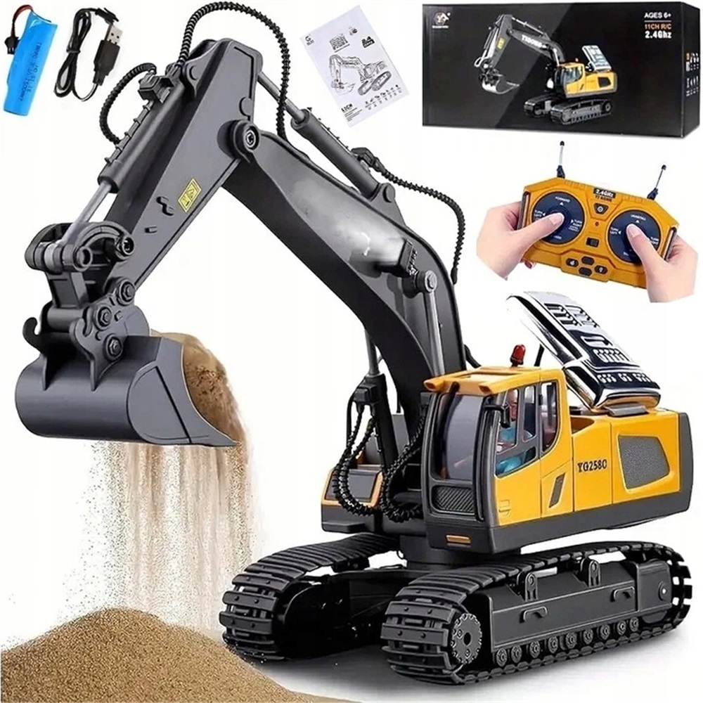 Rc Pásový Bagr Pro Děti, Kovová Hračka Na Písek