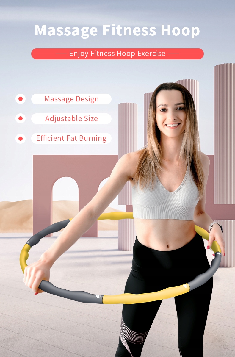 HULA HOP TOPSLIM SKŁADANY RÓŻOWO-FIOLETOWY 95 CM Rodzaj z wypustkami