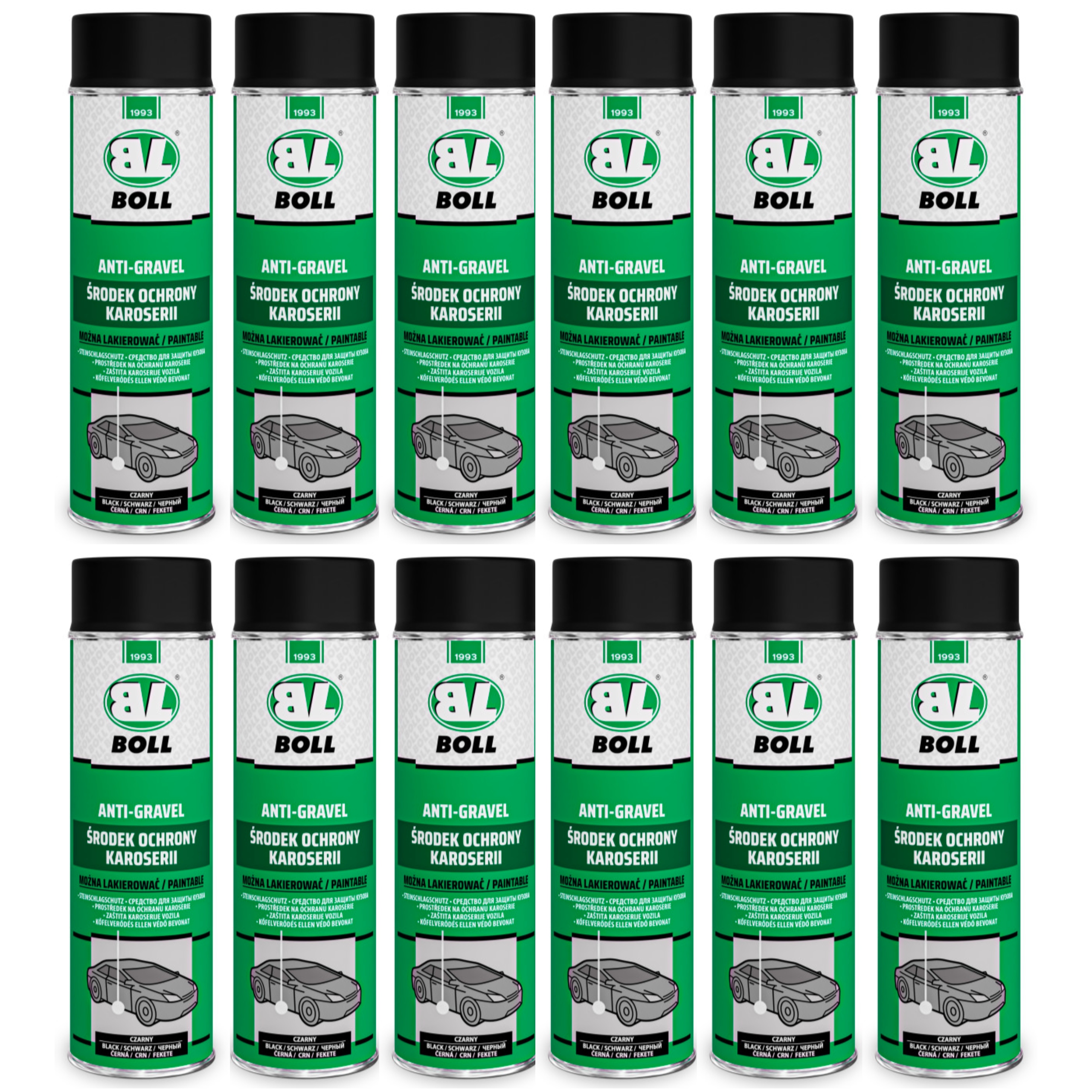 Środek Ochrony Karoserii Baranek Czarny Spray 500ML 12 Szt 001006 Boll