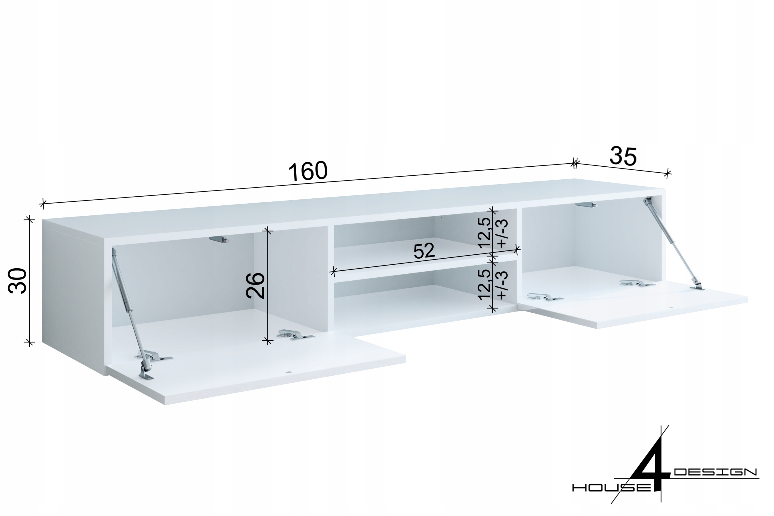 ROMA - SZAFKA RTV 160cm CZARNA NOWOCZESNA MAT Kolor frontów czarny