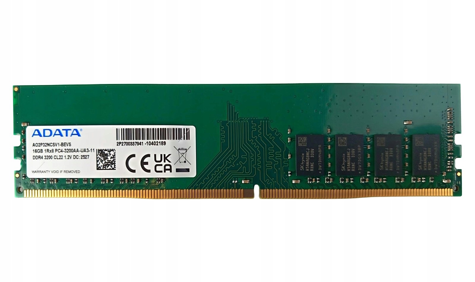 paměť Ram Adata 32GB (2x16GB) 1Rx8 DDR4 Udimm 3200MHz AO2P32NCSV1-BEVS