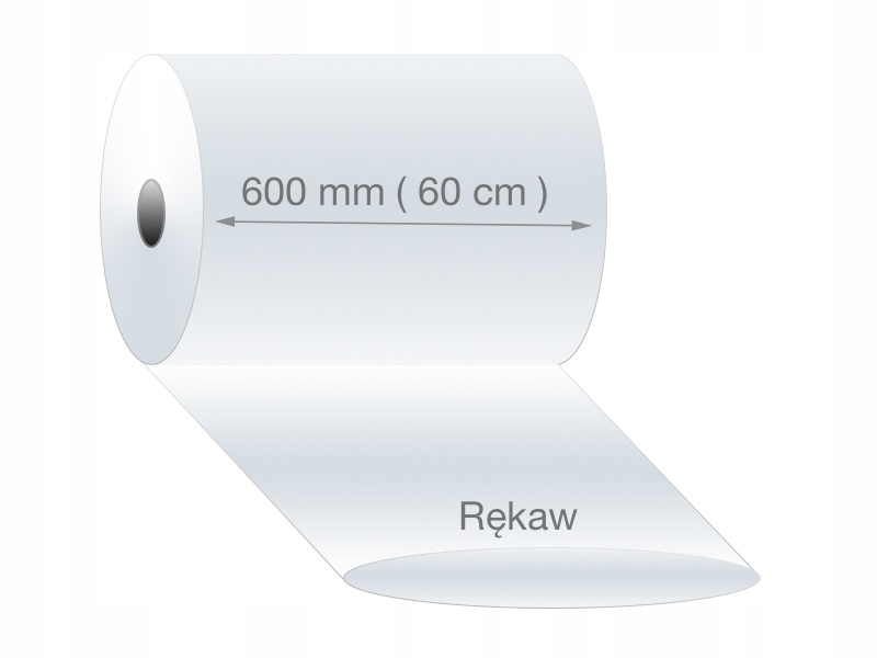 Rękaw tunel foliowy LDPE 600mm 60cm 0,022 22um 50 metrów EAN (GTIN) 5903796727609