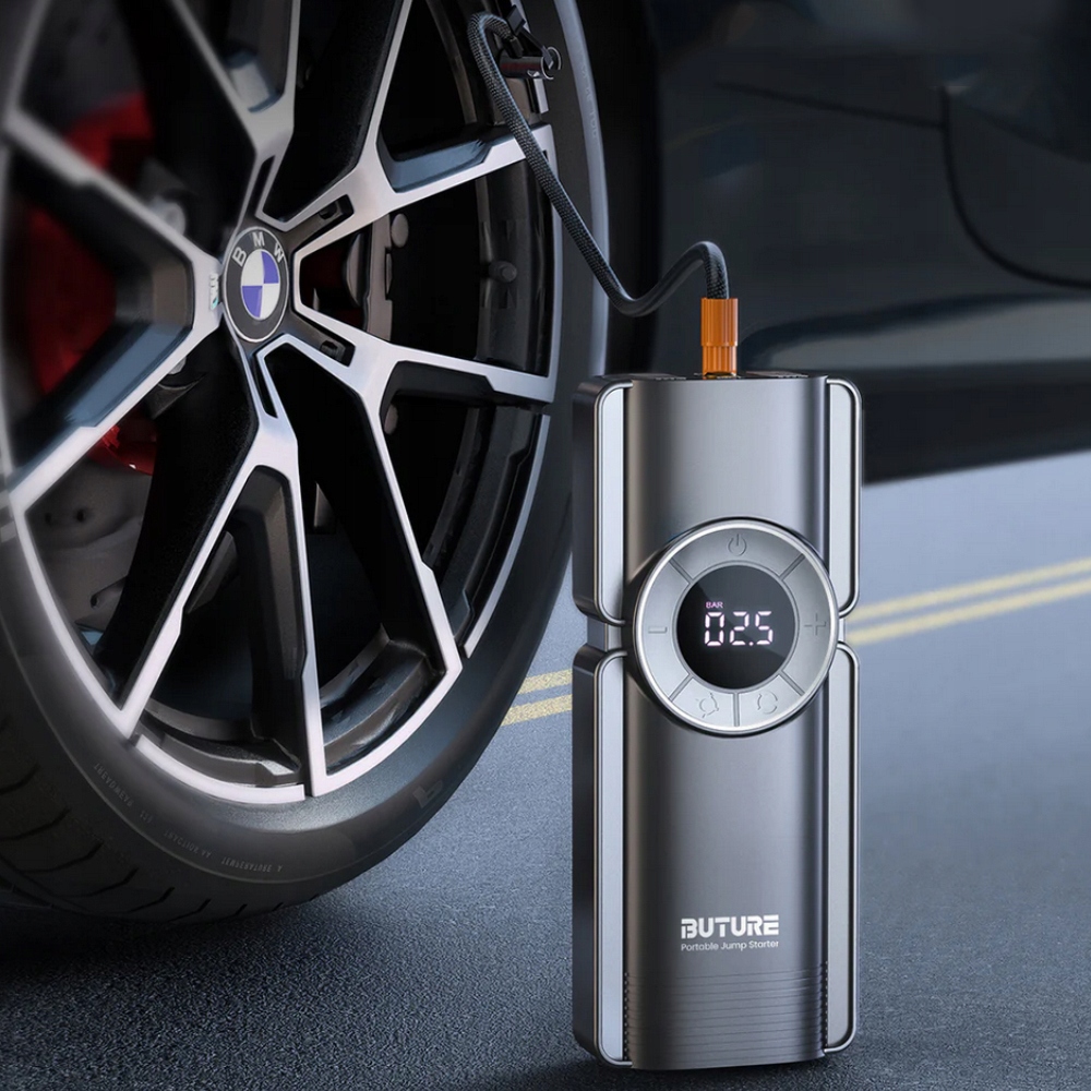 URZĄDZENIE ROZRUCHOWE BOOSTER POWERBANK KOMPRESOR BUTURE 12V 2500A 4w1 Waga produktu z opakowaniem jednostkowym 1 kg