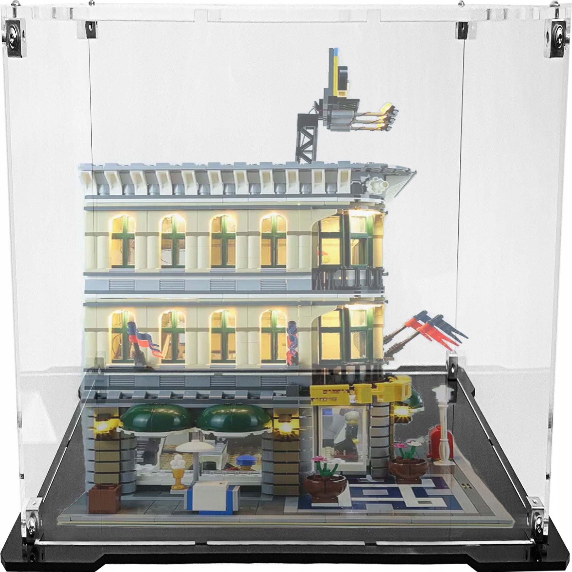 Vitrína s černou základnou pro Lego 10211 Creator Expert Obchodní dům