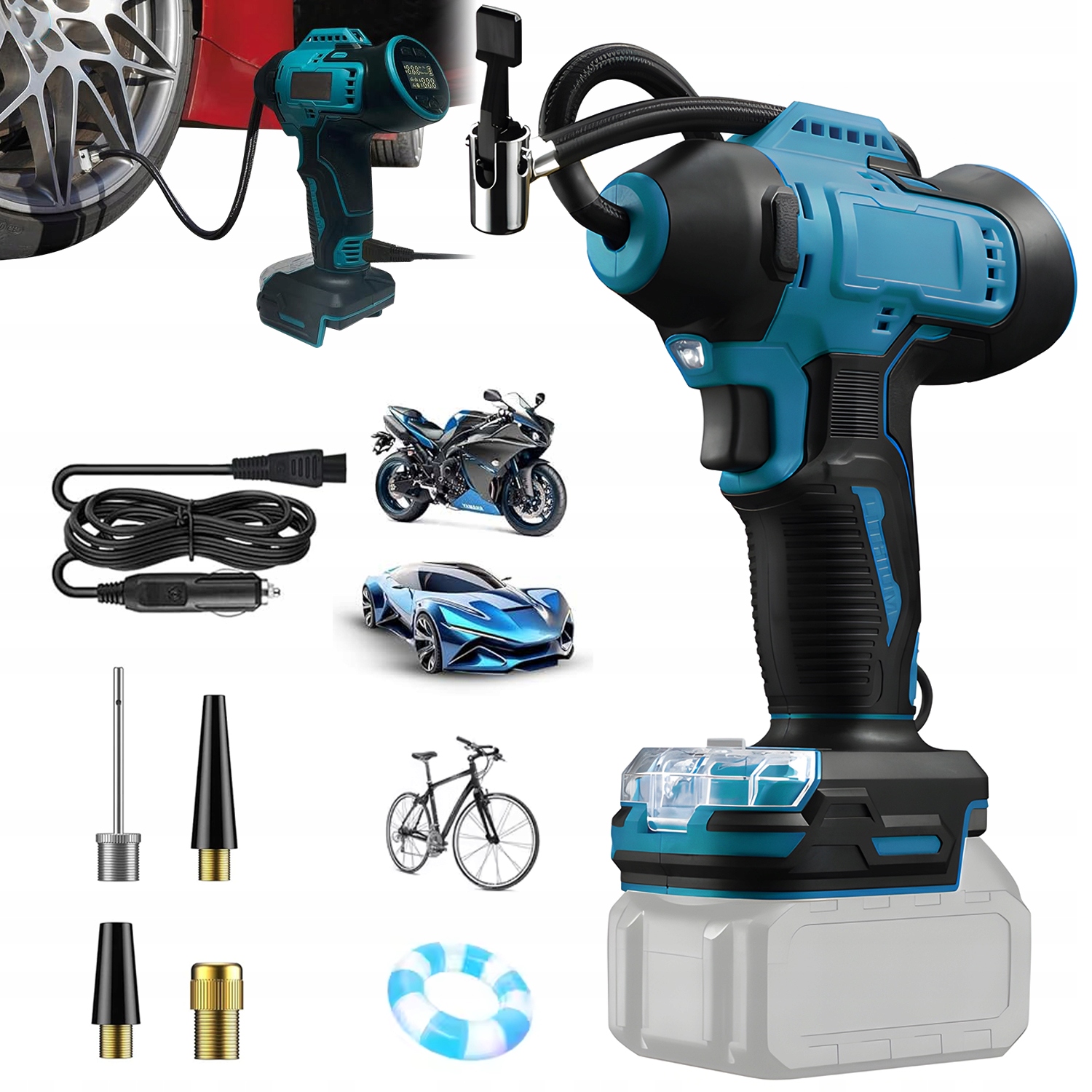 Elektrická Pumpa 12V Pro Kola Automobilů S Automatickým Vypnutím