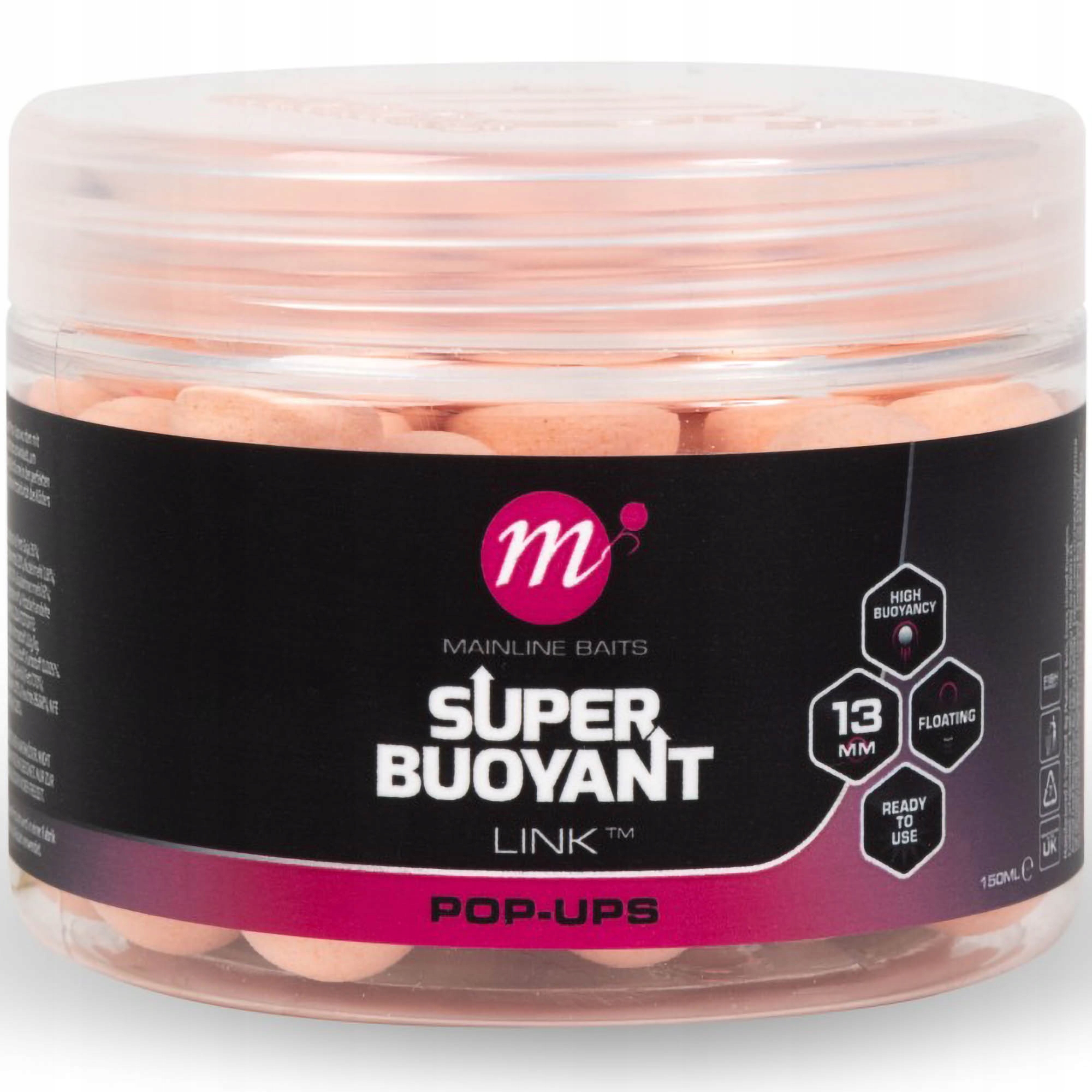 Kulki Mainline Link Buoyant Pop-Ups 13mm Pink