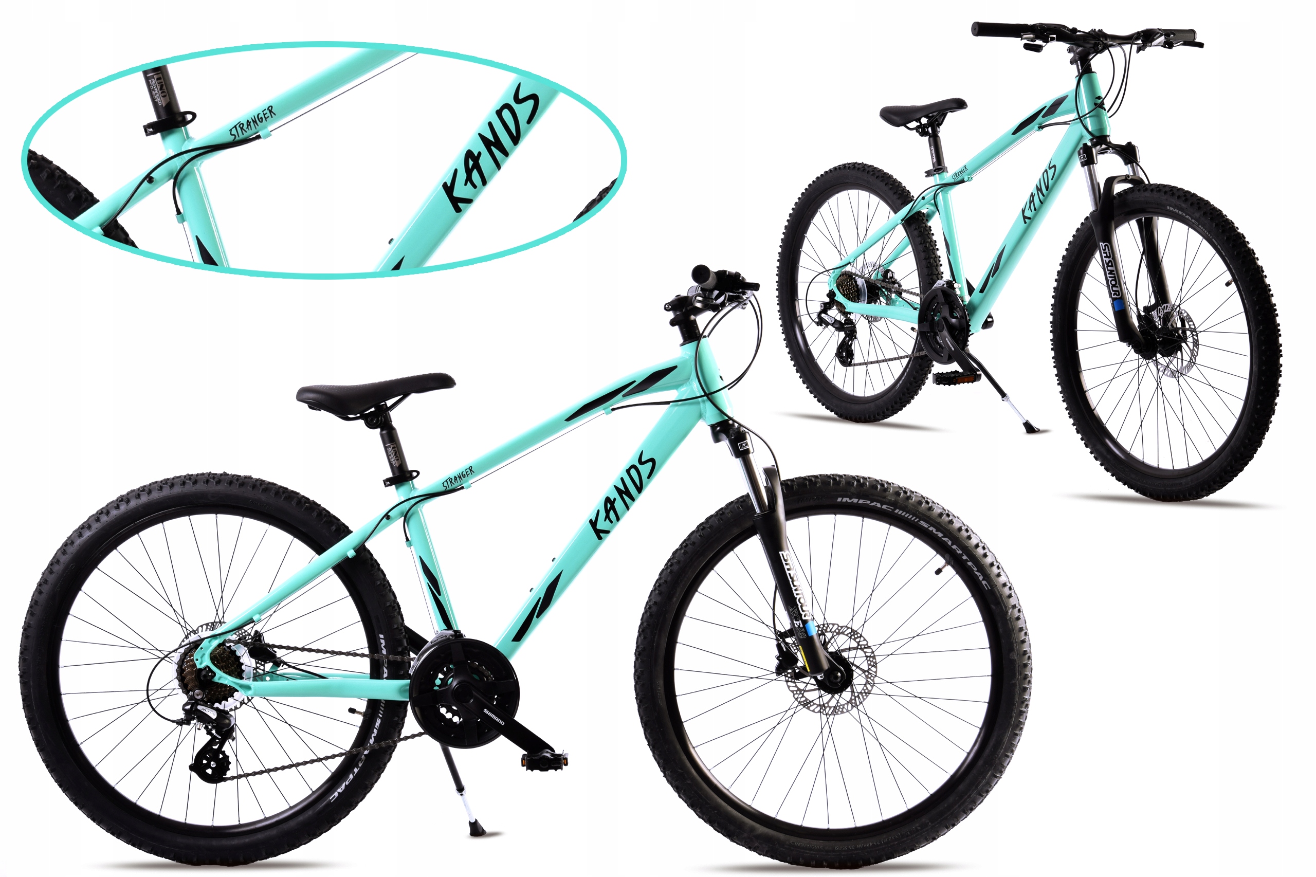 ROWER MTB 26 KANDS STRANGER 2xT miętowy M17 2023 26 Stranger 17