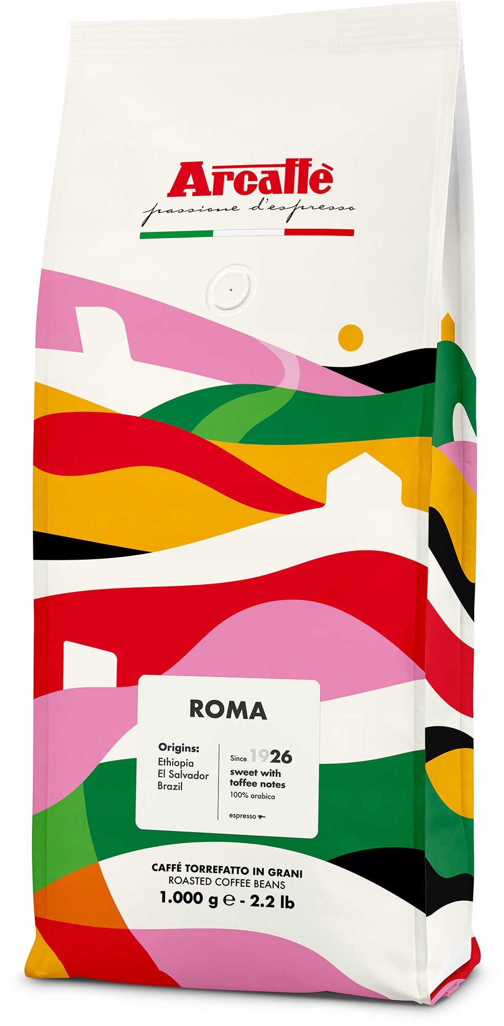 Levně Káva zrnková Arabica Arcaffe Roma 1000 g